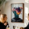 Galactic Collision wall art in dining room