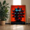 Crimson Pinhead luxury wall art