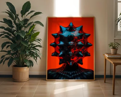 Crimson Pinhead luxury wall art