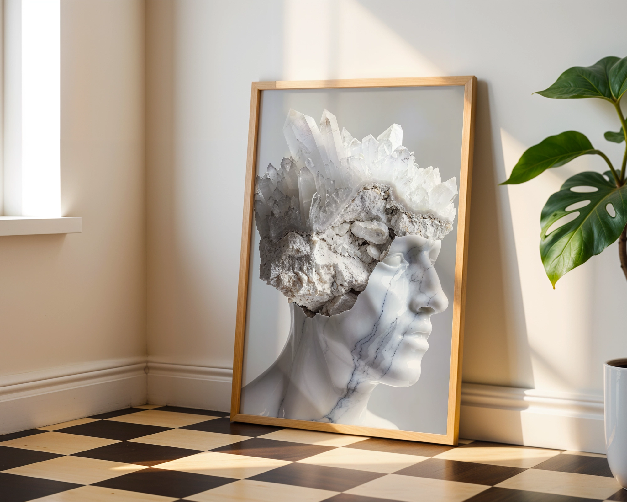 Crystal mindset wall art print