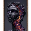 Roman Statue wall art print in wood frame